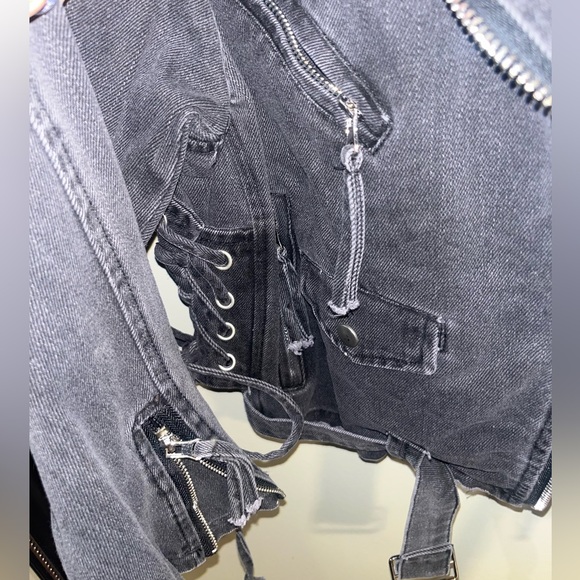 NWOT 12th Tribe Jet Setter Black Denim Women’s Jacket Size: Small - Picture 6 of 7